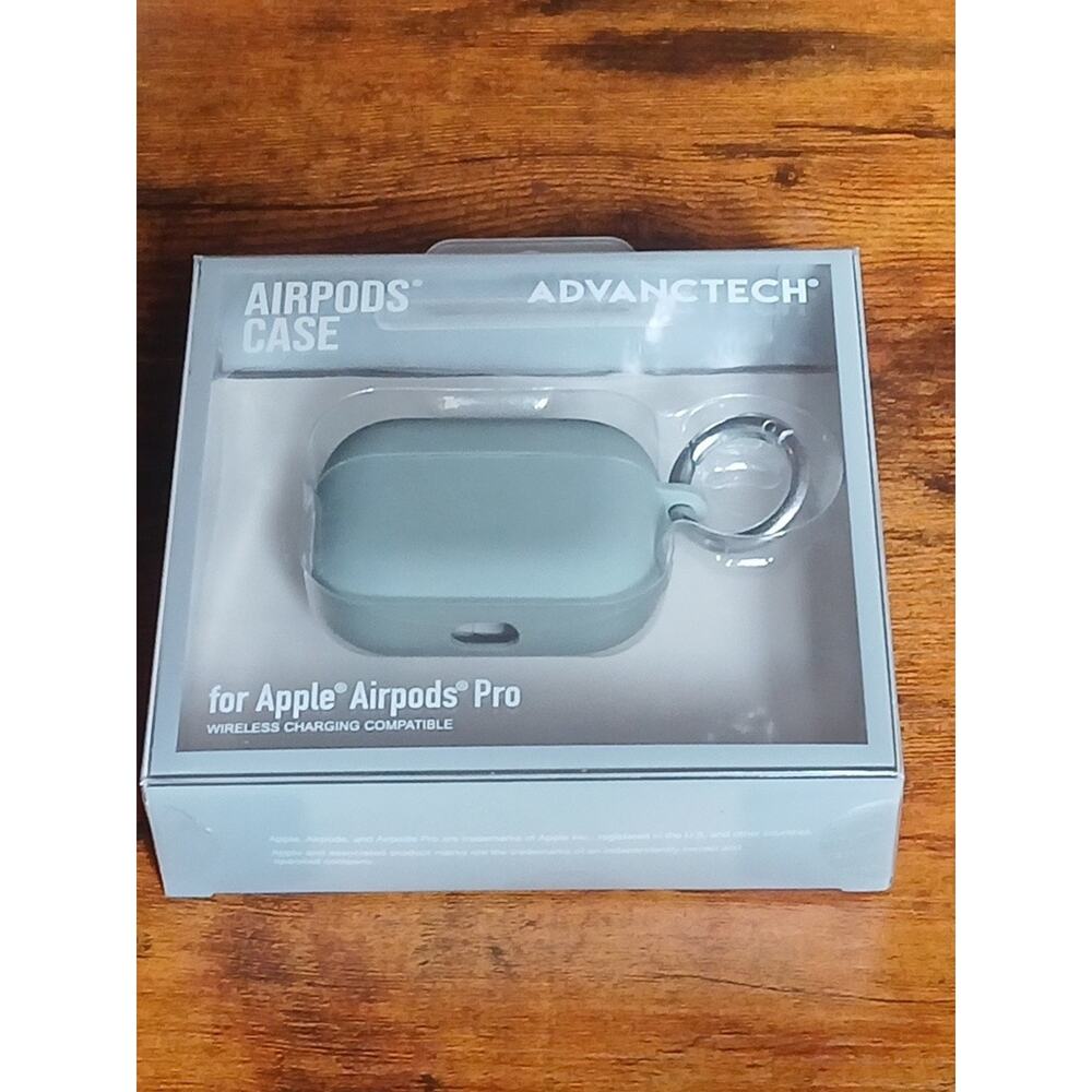 ADVANCTECH Silicone Airpod Pro Case With Circle Clip In Grey
